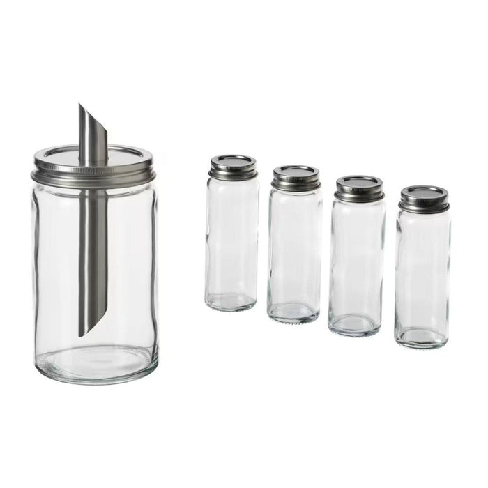 IKEA  CITRONHAJ Sugar shaker, clear glass/stainless steel, 15 cm (6 ") with Spice jar, clear glass/stainless steel, 10 cl