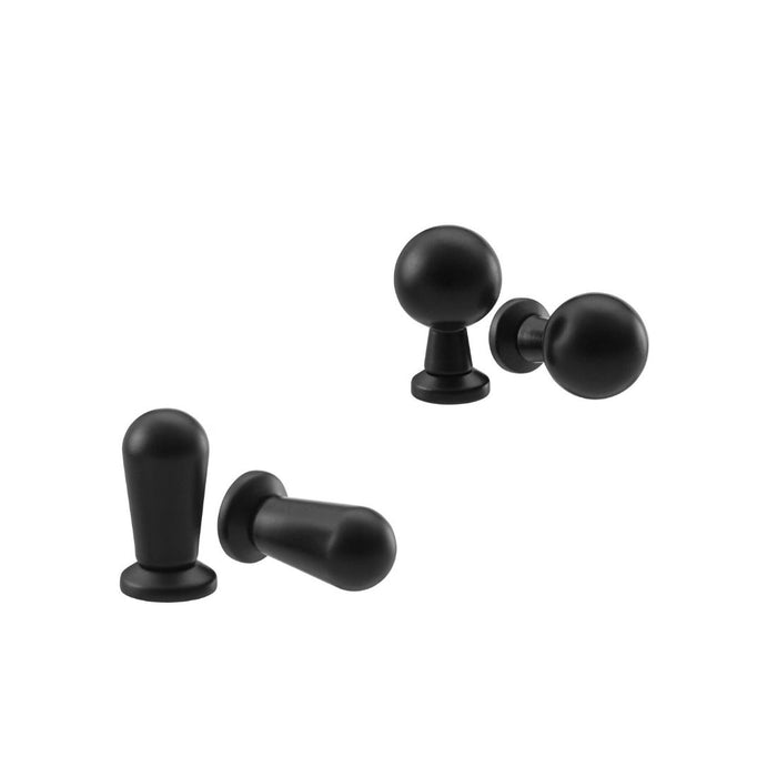 IKEA BAGGANÄS Knob, black, 13 mm (1/2 ") with Knob, black, 20 mm (13/16 ")