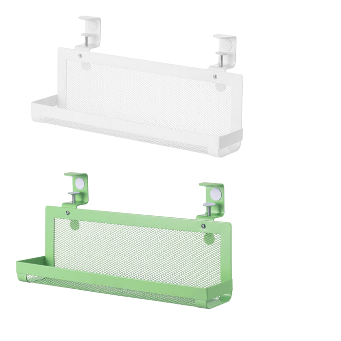 IKEA FÖRSÄSONG Cable management tray, white, 38 cm with Cable management tray, light green, 38 cm