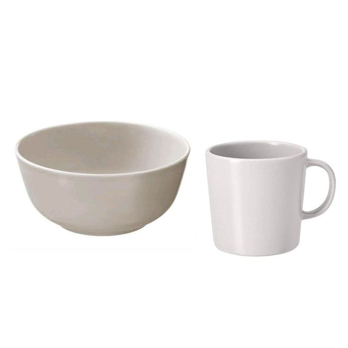 IKEA DINERA Bowl (Pack-2), beige, 14 cm and  Mug, beige, 30 cl
