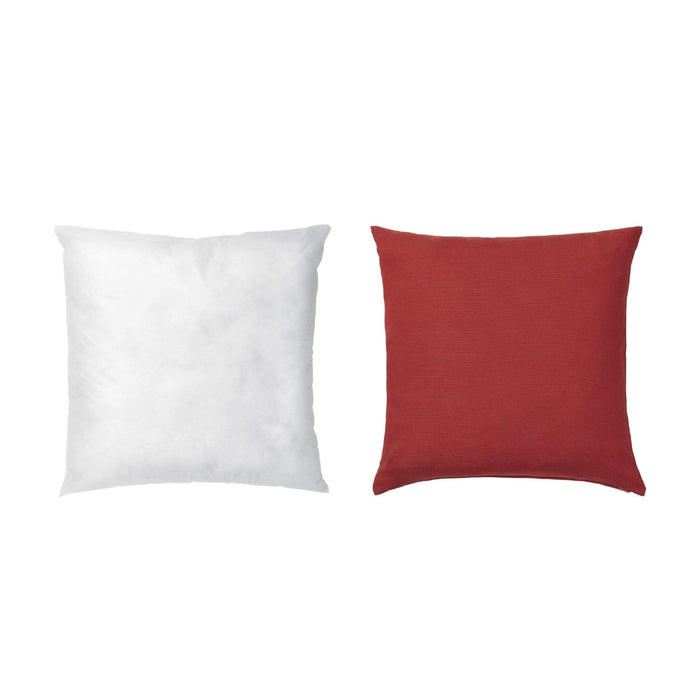 IKEA FIALISA Cushion pad, White, 50x50 cm wtih Cushion cover, brown-red, 50x50 cm