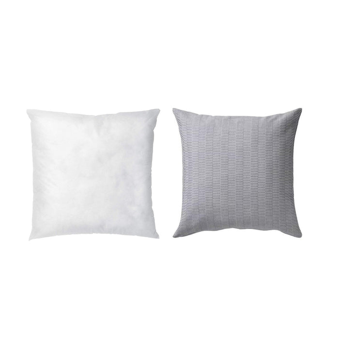 IKEA FIALISA Cushion pad, white 50x50 cm with Cushion cover, dark blue/white, 50x50 cm