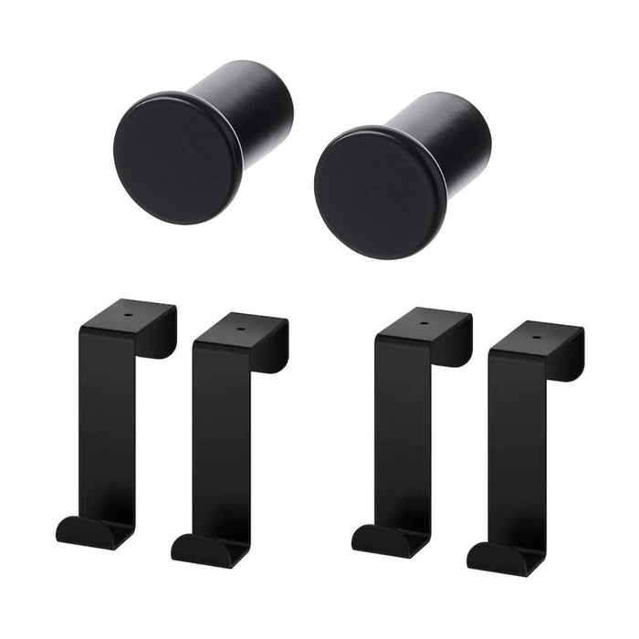 IKEA SKOGSVIKEN Hook (1 pair), black with Hook for door, Black(2 pairs)