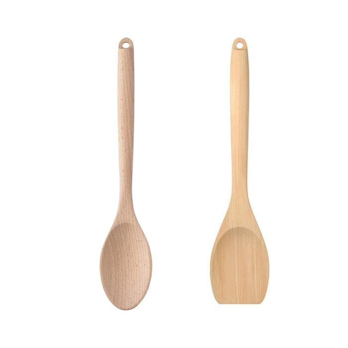IKEA RORT Spoon, round/beech with  RÖRT Spoon, beech