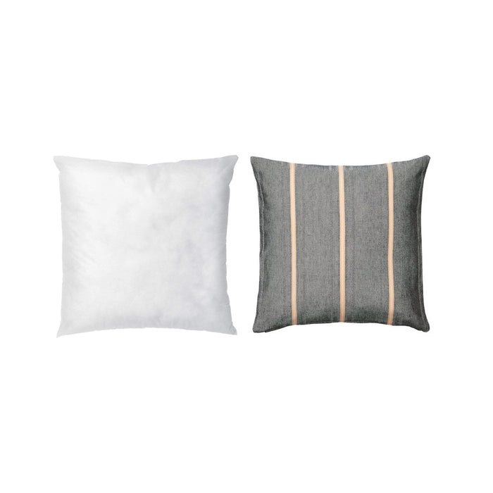 IKEA FIALISA Cushion pad, white 50x50 cm with Cushion cover, black/beige, 50x50 cm (20x20 ")