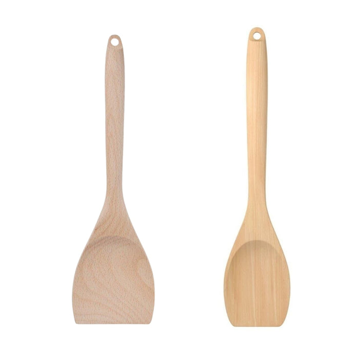 IKEA  RÖRT Wok spatula, beech  with  RÖRT Spoon, beech