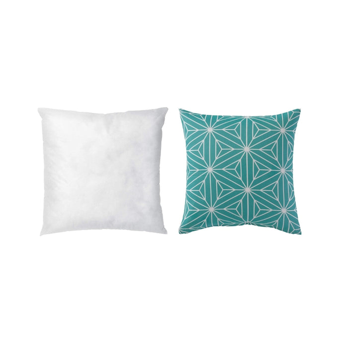 IKEA FIALISA Cushion pad, white 50x50 cm with Cushion cover, green 50x50 cm (20x20 ")