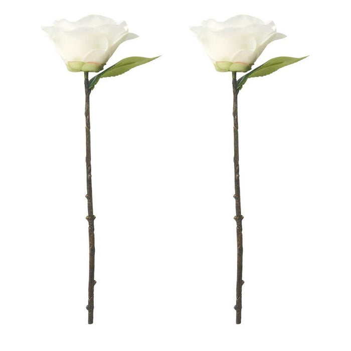 IKEA BLODBJÖRK Vase, yellow, 16 cm with SMYCKA Artificial flower, in/outdoor/Camellia white, 28 cm (11 ")( Pack of  2)