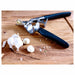  IKEA VÄRDEFULL garlic press black side angle showing matt chrome zinc body and grip