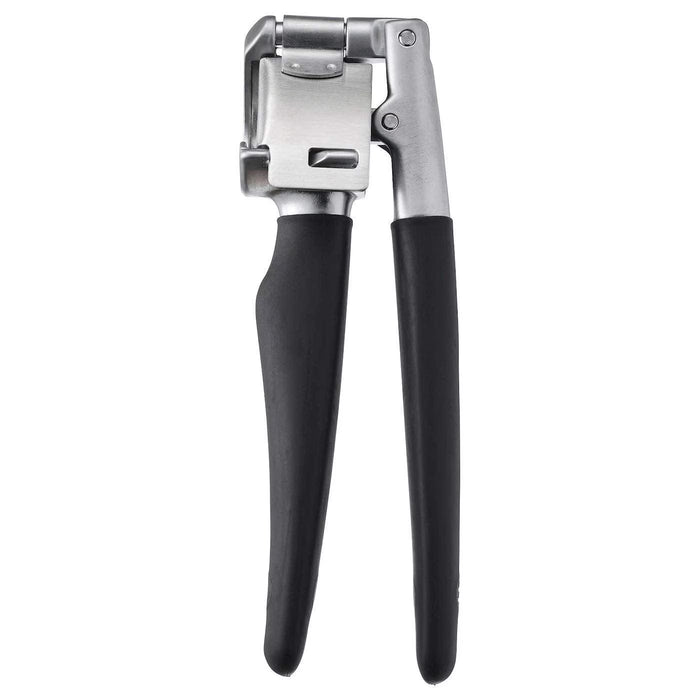 IKEA VÄRDEFULL garlic press black 17cm with rubber handle, full product view #60163602