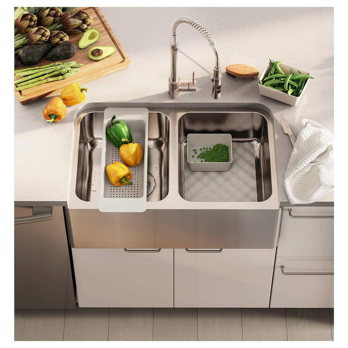 IKEA GRUNDVATTNET Sink Mat — Grey | Non-Slip, Dishwasher-Safe Kitchen Sink Liner