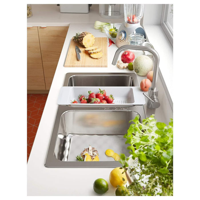 IKEA GRUNDVATTNET Sink Mat — Grey | Non-Slip, Dishwasher-Safe Kitchen Sink Liner