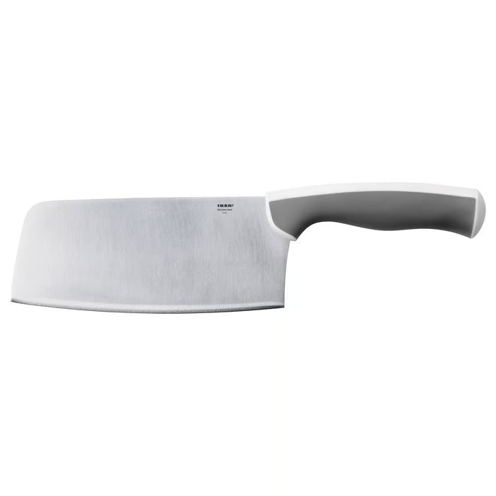 IKEA ÄNDLIG Chinese chopper light grey white 18cm blade stainless steel curved design #10257622