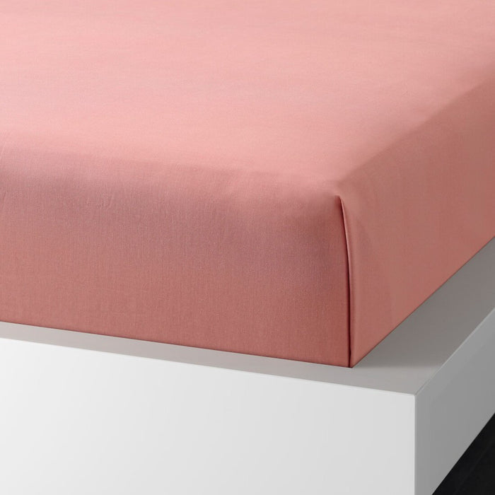 IKEA ÄNGSLILJA Flat sheet and 2 pillowcase, dark pink, 240x260/50x80 cm (94x102/20x31 ")