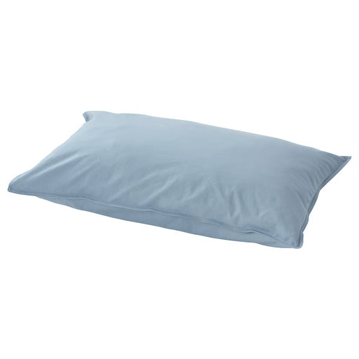 IKEA ÄNGSLILJA pillowcase blue-grey cotton envelope closure on white background #30592034