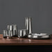  IKEA AFTONHAJ salt and pepper shakers on wooden dining table reflecting light matte gloss finish