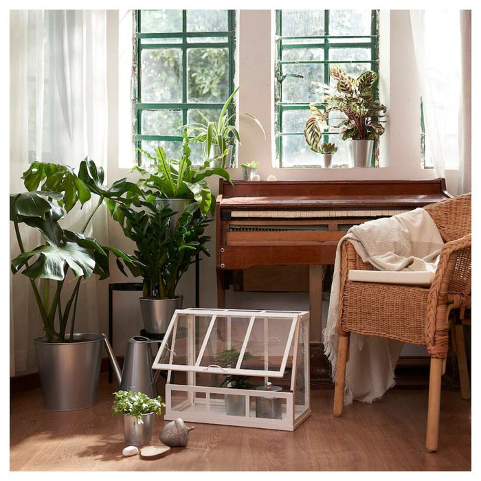 IKEA ÅKERBÄR 45 cm Greenhouse in white, versatile for indoor and outdoor gardening 10537171