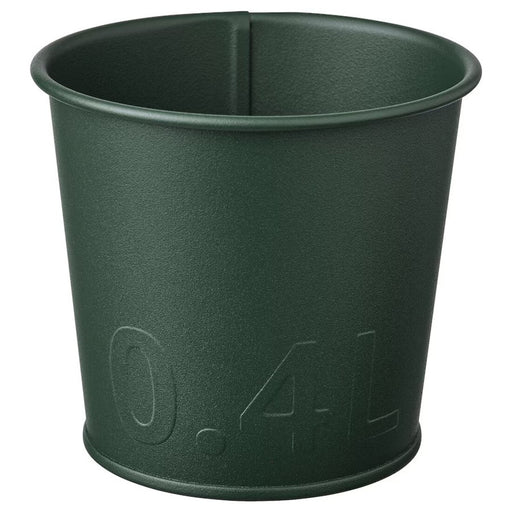 IKEA ÅKERBÄR galvanized plant pot with decorative embossing, 10 cm height