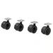 IKEA ALEX castor black set of four with steel base and rubber wheels for drawer units #10480612