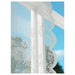 IKEA ALVINE SPETS white lace curtains hung at a blue window beside shelves, showing size and sheer fabric