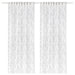 IKEA ALVINE SPETS white lace net curtains pair 145x155 cm, sheer floral pattern, scalloped edges #90637143