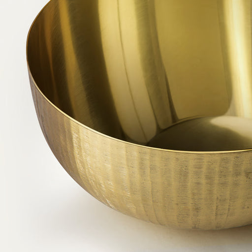 IKEA AROMATISK gold decorative bowl textured exterior with gleaming smooth interior