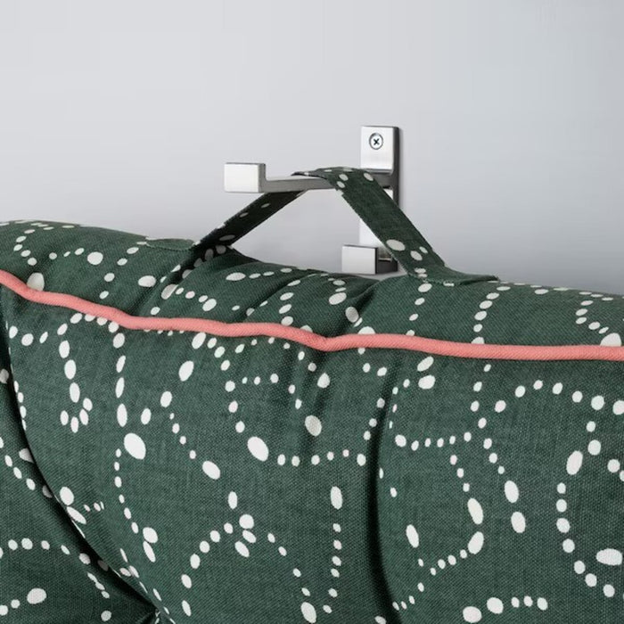 A large, plush GREEN floor cushion from IKEA, great for relaxation.-80568772