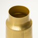 IKEA AROMATISK gold vase close-up shiny textured surface with vertical grooves