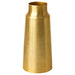 IKEA AROMATISK gold-colour vase tall slim metal design, chiselled finish #30644009