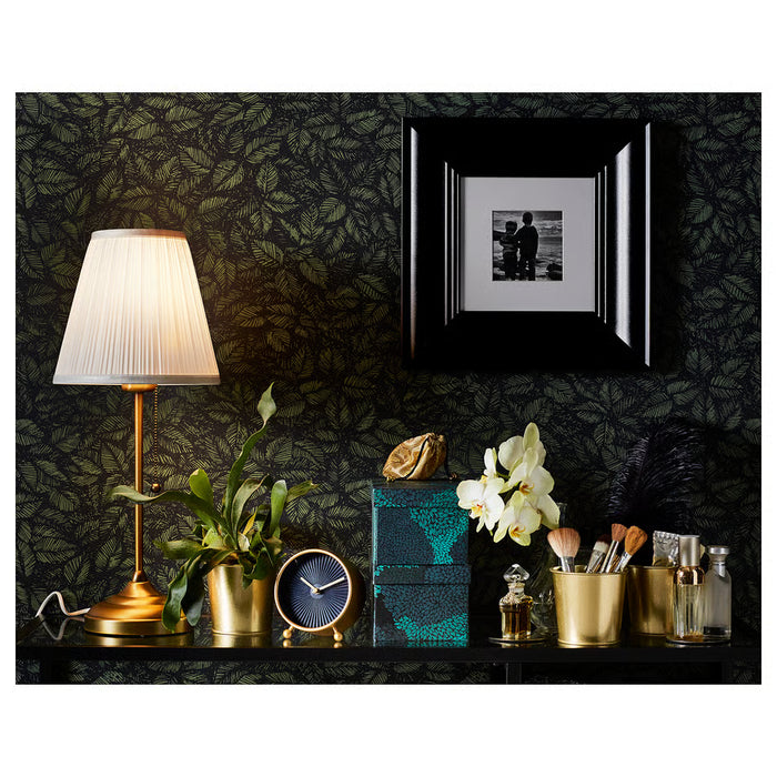 IKEA ÅRSTID Table Lamp — Brass & White, 55cm | Warm Bedside & Living Room Light