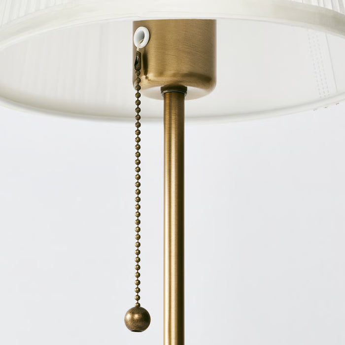 IKEA ÅRSTID Table Lamp — Brass & White, 55cm | Warm Bedside & Living Room Light