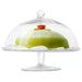 IKEA ARV BRÖLLOP serving stand with lid on a dining table, displaying a decorated cake