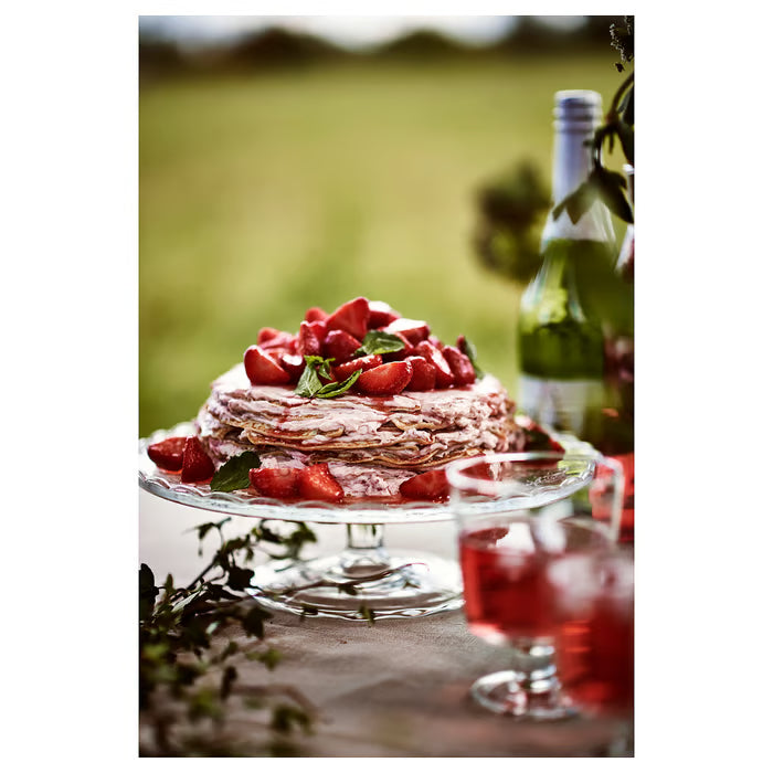 IKEA ARV BRÖLLOP Serving Stand with Lid — 29 cm Clear Glass | Effortless Elegance for Every Occasion