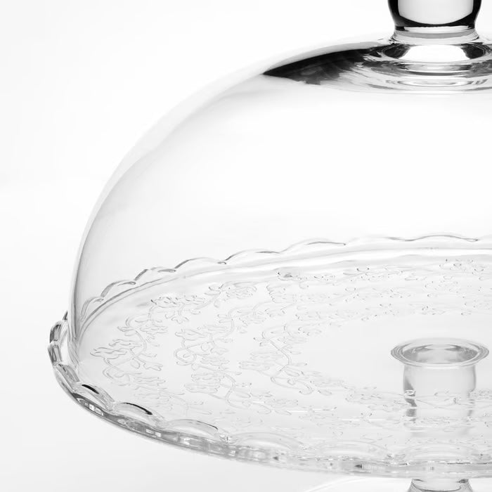  Close-up of the IKEA ARV BRÖLLOP glass lid and knob handle