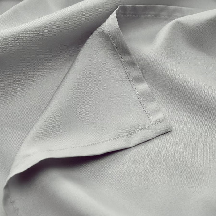  Close-up of IKEA BÄRGLIM grey bed sheet showing soft, wrinkle-free brushed texture