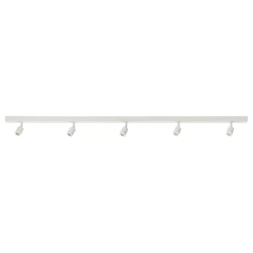  IKEA BÄVE white LED ceiling track 5 adjustable spotlights minimalist design product view #50399733