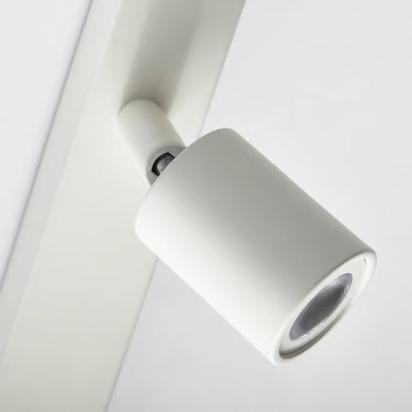  Close-up of IKEA BÄVE white ceiling-mounted spotlight single spot modern directional fitting