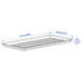 IKEA BAGGMUCK grey shoe mat 71x35cm in indoor setting near shoes and storage cabinet