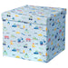 IKEA BARNDRÖM foldable kids storage box with lid, blue vehicle print #40641449