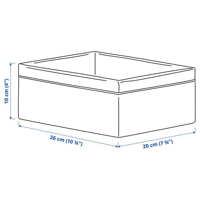 IKEA BAXNA organiser dimension diagram showing width depth and height measurements