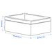 IKEA BAXNA organiser dimension diagram showing width depth and height measurements
