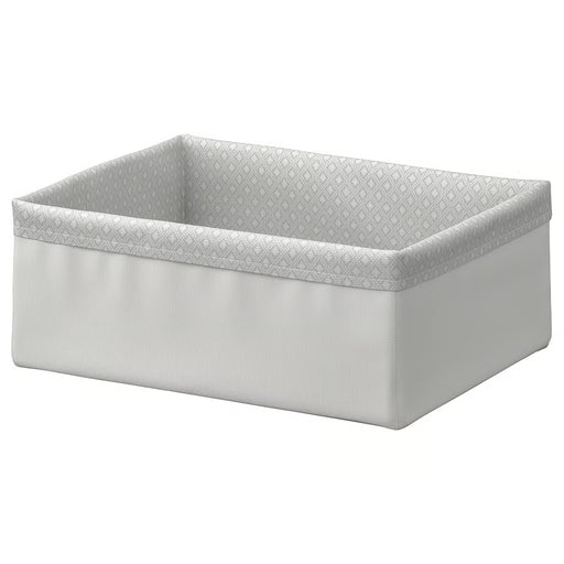 IKEA BAXNA organiser grey white rectangular fabric storage box 20x26x10 cm #80474373