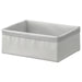 IKEA BAXNA organiser grey white rectangular fabric storage box 20x26x10 cm #80474373