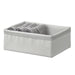 IKEA BAXNA grey fabric organiser with multiple compartments top view recycled polyester