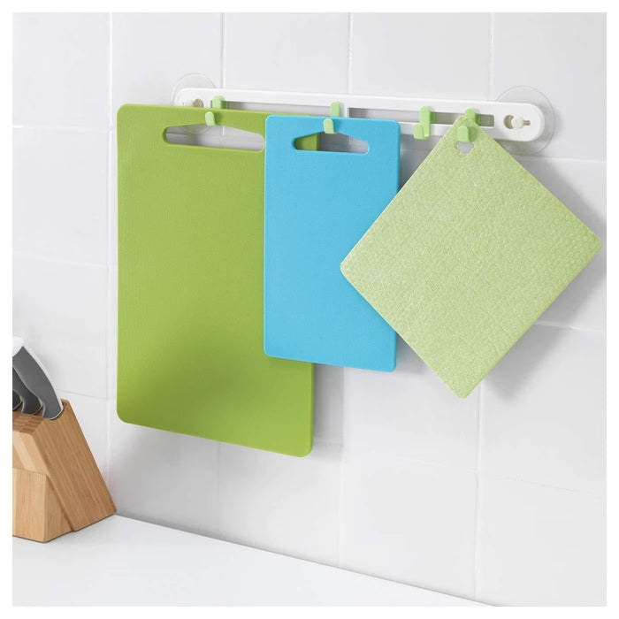 IKEA GLÖMSTA Rack with 4 Hooks & Suction Cup — No Drilling | Kitchen Wall Organiser