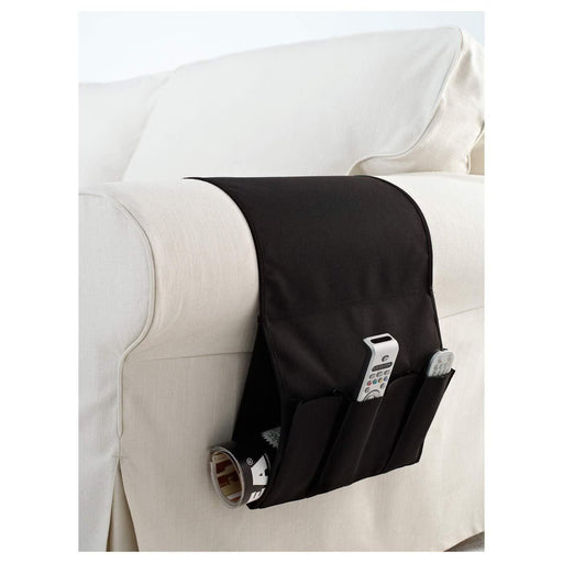  IKEA FLÖRT black pocket rear view showing newspaper storage pocket on back