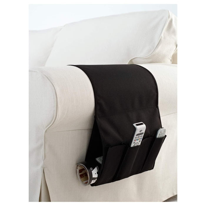  IKEA FLÖRT black pocket rear view showing newspaper storage pocket on back