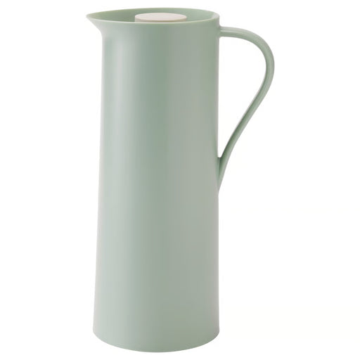 IKEA BEHÖVD vacuum flask light green beige 1 litre front view sleek design #50353891