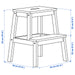 IKEA BEKVÄM step stool aspen flat-pack product shot showing full stool against plain background