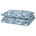  IKEA BITTERSÖTA duvet cover and pillowcase, grey/blue bird print, folded #00620986